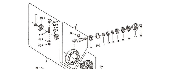 Pignon keerring buiten voor + achteras Pignon keerring buiten voor + achteras