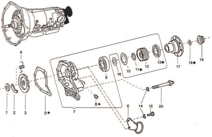 Kogellager versnellingsbakhuis achterzijde Kogellager versnellingsbakhuis achterzijde