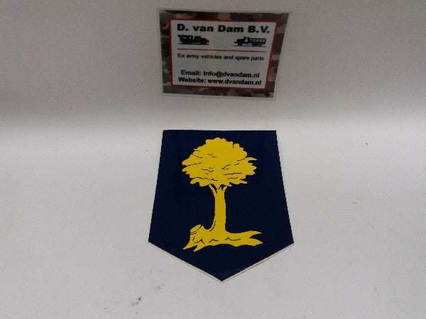 Commando Opleidingen Koninklijke Landmacht sticker with yellow tree emblem. Commando Opleidingen Koninklijke Landmacht sticker with yellow tree emblem.