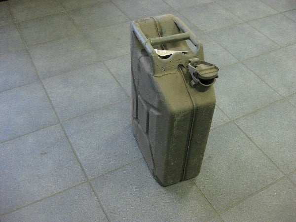 Jerrycan 20L for water storage on tiled floor. Jerrycan 20L for water storage on tiled floor.