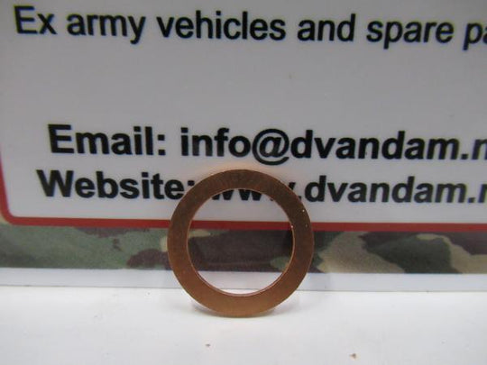 Pakkingring koper hoofdremcilinder tussen banjobout en koppelstuk